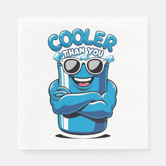Cooler als Sie - Funny Party Cooler Design Serviette (Vorderseite)