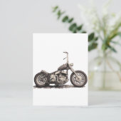 Cooler alter Motorrad Postkarte (Stehend Vorderseite)