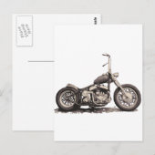 Cooler alter Motorrad Postkarte (Vorne/Hinten)