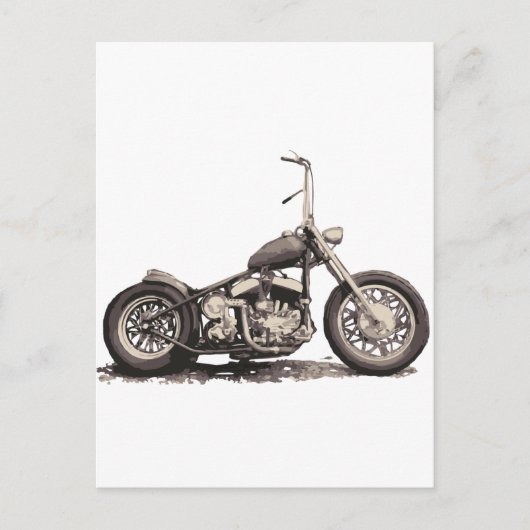 Cooler alter Motorrad Postkarte (Vorderseite)