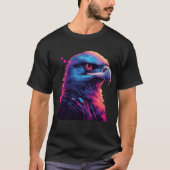 Cooler amerikanischer mutiger Adler im Synthwave-E T-Shirt (Vorderseite)
