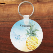 Cooler Ananas Sommer Schlüsselanhänger (Vorderseite)