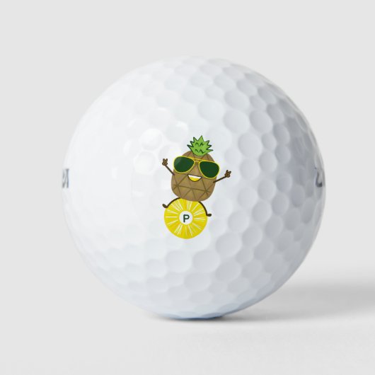 Cooler Ananas-Typ auf Ananassring rollen Golfball (Vorderseite)
