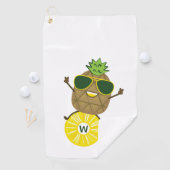 Cooler Ananas-Typ auf Ananassring rollen Golfhandtuch (Insitu)