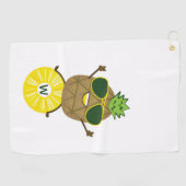 Cooler Ananas-Typ auf Ananassring rollen Golfhandtuch (Horizontal)