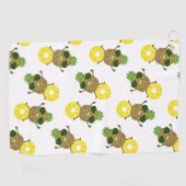 Cooler Ananas-Typ auf Ananassring rollen Golfhandtuch (Horizontal)
