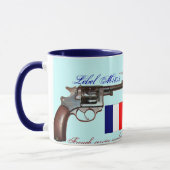 Cooler antiker Lebel französischer Tasse (Links)