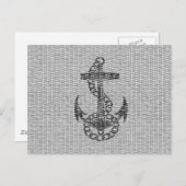 Cooler antiker schwarzer Anker Postkarte (Vorne/Hinten)