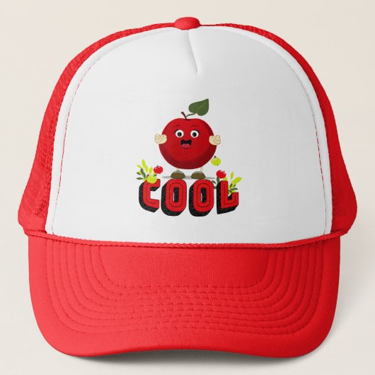 Cooler Apfel Truckerkappe (Vorderseite)