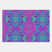 Cooler Aquamariner Rosa Glitzer Girl Birthday Slim Geschenkpapier Set (Vorderseite)