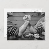Cooler Arm Wrestling Postkarte (Vorne/Hinten)