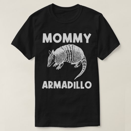 Cooler Armadillo für Frauen Mama Riesenrosa Faille T-Shirt (Design vorne)