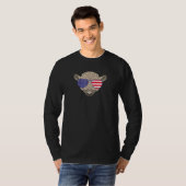 Cooler Armadillo mit der US-Flaggensonne Us Amer T-Shirt (Vorne ganz)