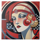 Cooler Art Deko Fliese (Vorderseite)