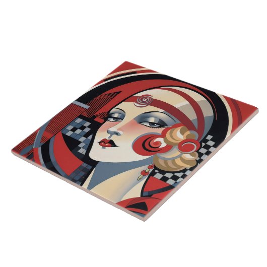 Cooler Art Deko Fliese (Seite)