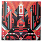 Cooler Art Deko Fliese (Vorderseite)