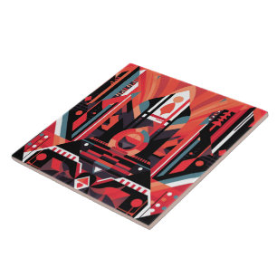 Cooler Art Deko Fliese