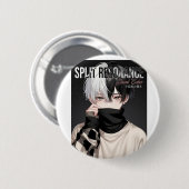 Cooler ästhetischer Anime-Junge mit zweifarbigem H Button (Vorne & Hinten)