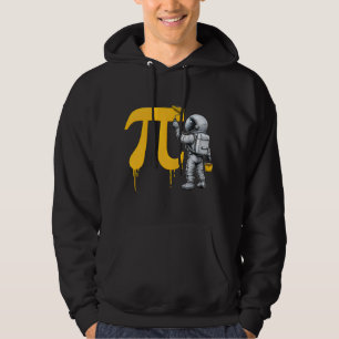 Cooler Astronaut, der das Pi-Symbol zum Pi-Tag mal Hoodie