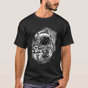 Cooler Astronaut Raumfahrer schwebend im tiefen We T-Shirt