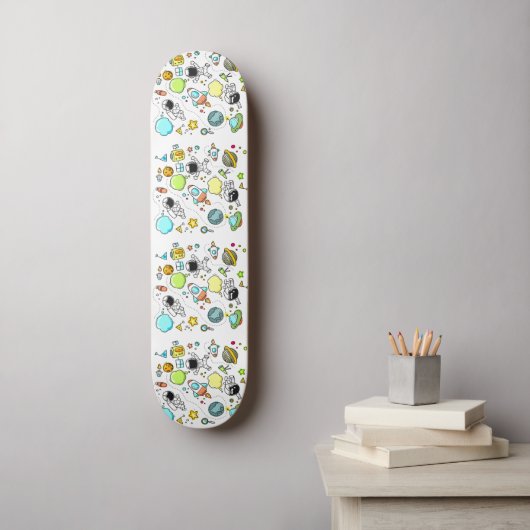Cooler Astronaut Skateboard (Wandkunst)