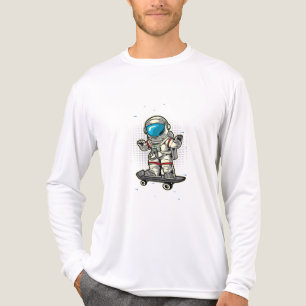 Cooler Astronaut Skateboarden im Weltraum Outer Sp Tri-Blend Shirt
