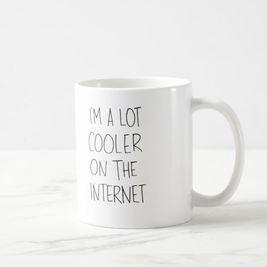 Cooler auf der Internet-Tasse Kaffeetasse (Rechts)