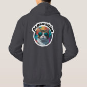Cooler Aufkleber "Be Pawsitive" Motivierend Hoodie (Rückseite)