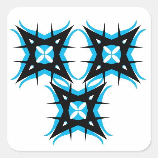 cooler Aufkleber. Quadratischer Aufkleber (Vorderseite)