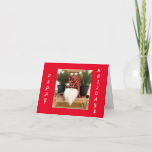 COOLER AUFTRITTMACHENDER SANTA-GNOM SAGT "FROHE WE FEIERTAGSKARTE