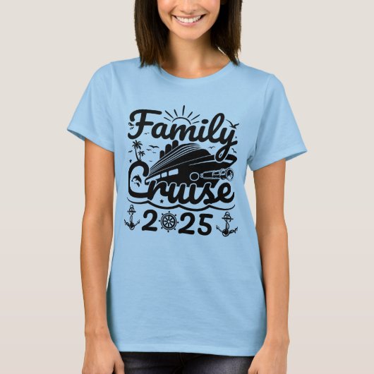 Cooler Ausflug Lover Family Cruise 2025 T-Shirt (Vorderseite)