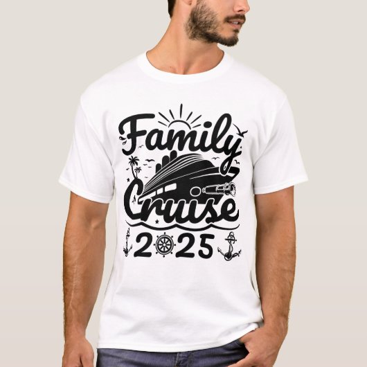 Cooler Ausflug Lover Family Cruise 2025 T-Shirt (Vorderseite)