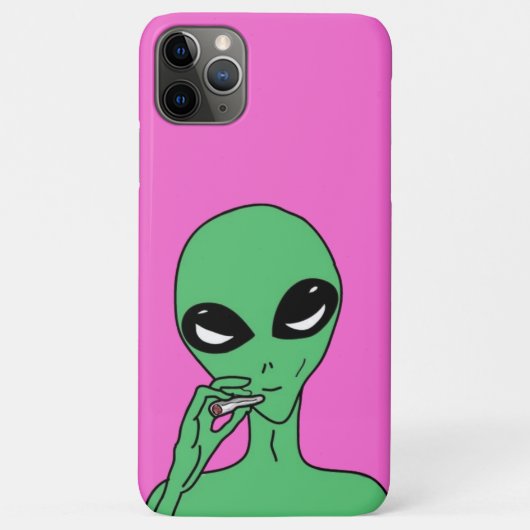 Cooler Außerirdischer, Lustiges Ufo, Rauchender Au Case-Mate iPhone Hülle (Rückseite)