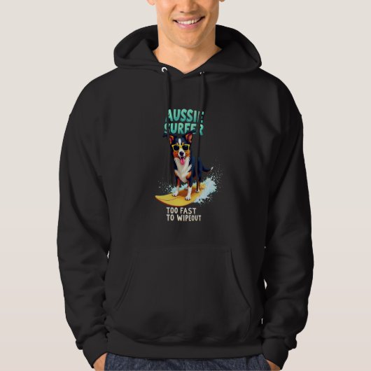 Cooler australischer Schepherd-Surfhund Hoodie (Vorderseite)