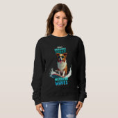 Cooler australischer Schepherd-Surfhund Sweatshirt (Vorne ganz)