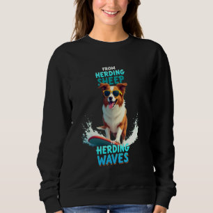 Cooler australischer Schepherd-Surfhund Sweatshirt
