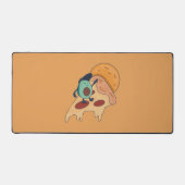 Cooler Avocado Surfen auf einer Pizzaseite Schreibtischunterlage (Vorderseite)