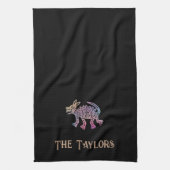 Cooler Aztec-Designhund Geschirrtuch (Vertikal)