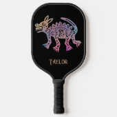 Cooler Aztec-Designhund Pickleball Schläger (Vorderseite)