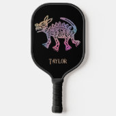 Cooler Aztec-Designhund Pickleball Schläger (Rückseite)