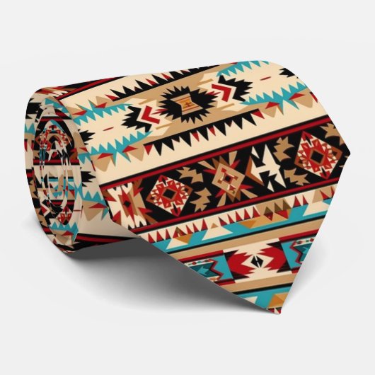 Cooler Aztec-Western-Fliesenhalsband Krawatte (Gerollt)