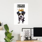 Cooler Babyhund mit eigenem Satz oben Poster (Heimbüro)