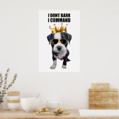 Cooler Babyhund mit eigenem Satz oben Poster (Küche)