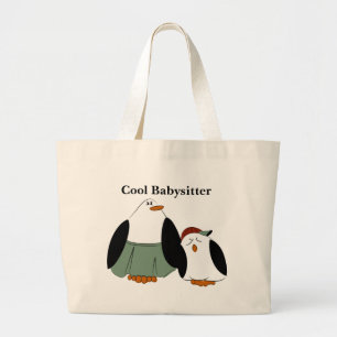 Cooler Babysitter Niedlicher Cartoon Pinguine Jumbo Stoffbeutel