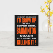 Cooler Badminton Coach Funny Badminton Player Spaß Karte (Gelbe Blume)
