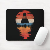 Cooler Badminton Retro Vintage Sonnenuntergangssti Mousepad (Mit Mouse)