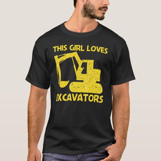 Cooler Bagger für Mädchen Mama Schweres Gerät Oper T-Shirt (Vorderseite)