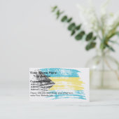 Cooler bahamischer Flaggenentwurf Visitenkarte (Stehend Vorderseite)