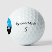 cooler Ball mit Name blau (Logo)