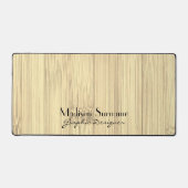 Cooler Bambusholzprint Ihr Name Beruf Schreibtischunterlage (Vorderseite)